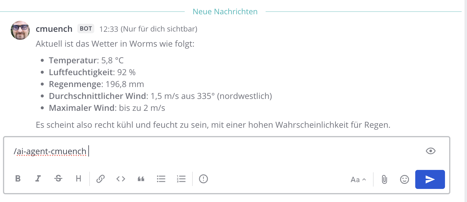 Mattermost integration Mattermost integration