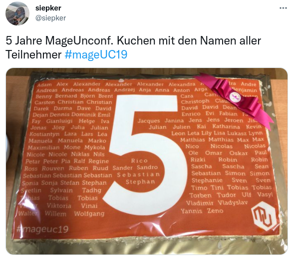 Kuchen 5 Jahre Mage Unconf